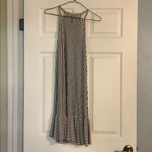 Navy vertical stripe dress